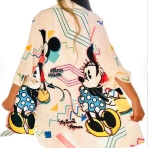 Mickey Mouse and Minnie Mouse women long Blouse shirt 3/4 sleeve